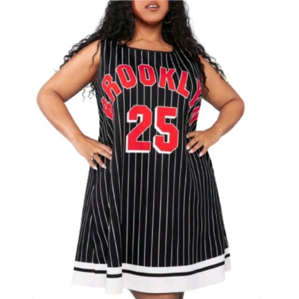 BROOKLYN 25 ☆ CUTE CHEER STYLE ☆ A-LINE DRESS ☆ 6x [32/34] ☆ NWT - Picture 2 of 9